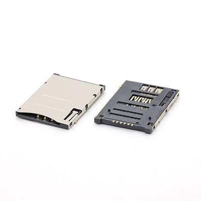 Regular Way Type2 SIM Card Push Push 6P Card Connector