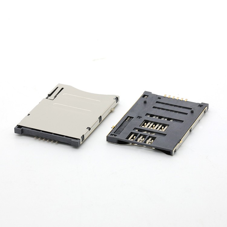 Regular Way Type2 SIM Card Push Push 6P Card Connector