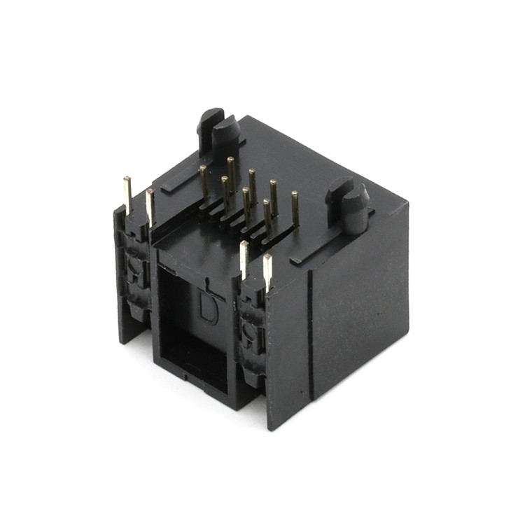 Right Angle DipType RJ45 Female Connector with LED Light