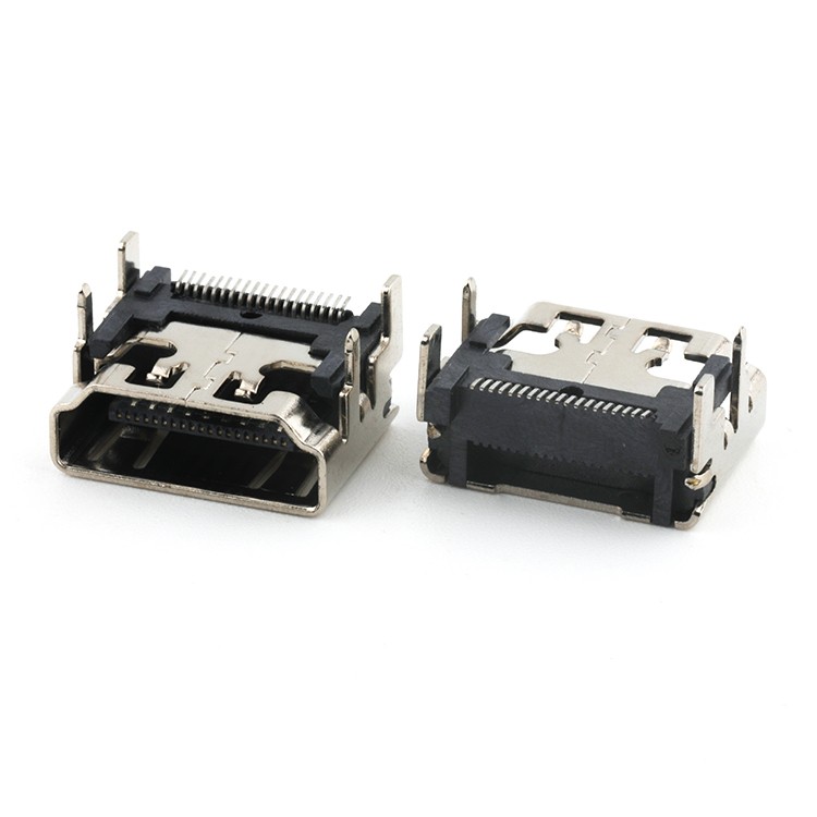 Right Angle SMT Type 19Pin High Definition Multimedia Interface A Female Connector