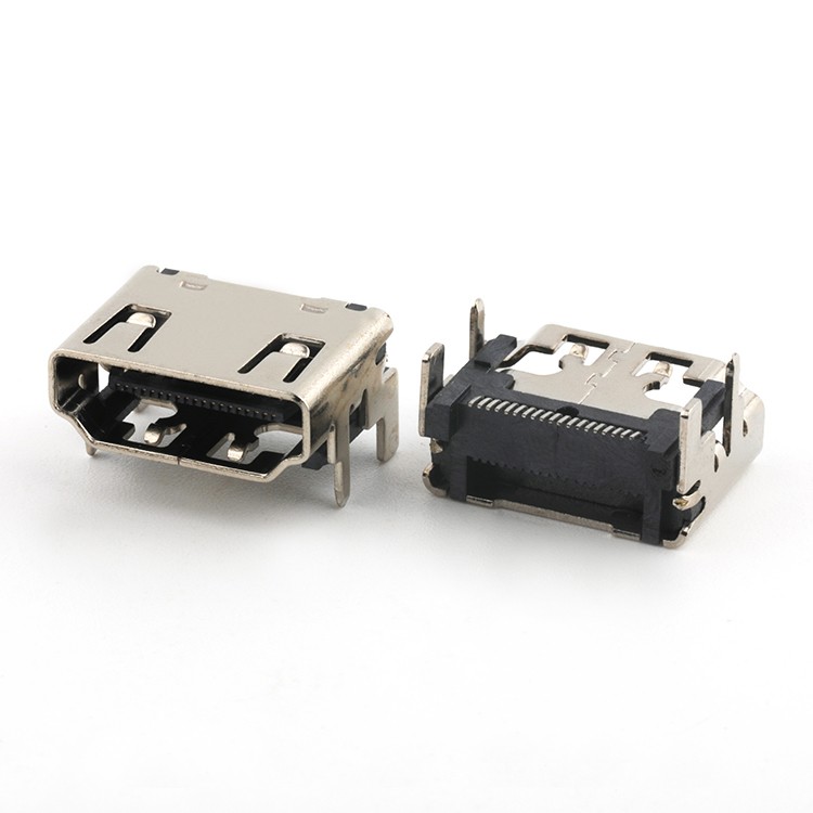 Right Angle SMT Type 19Pin High Definition Multimedia Interface A Female Connector
