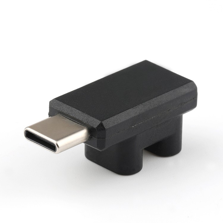 Right Angle USB 3.1 C Male To Dual USB 3.1 C Female OTG Adapter