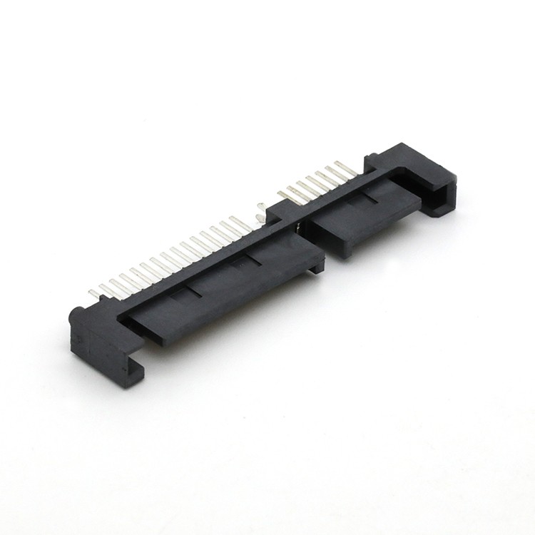 SATA 7+15P 22Positions Male Connector 180degree DIP type