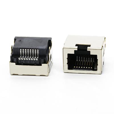SMT Type 1X1 RJ45 8Position Mid Mount  8.5MM Female Receptacle PCB Connector