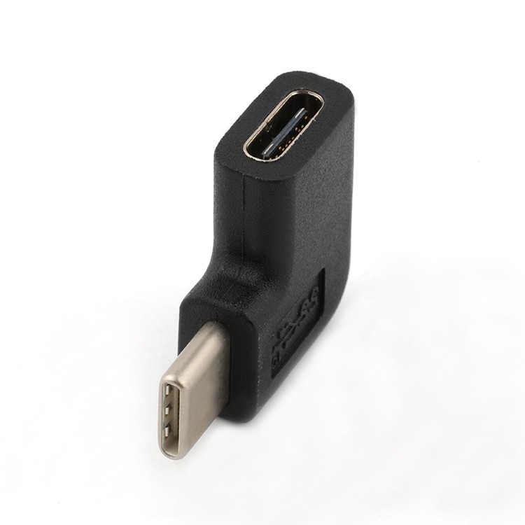 Side Bent USB 3.1 Type C Male To Type C Female Adapter 90D