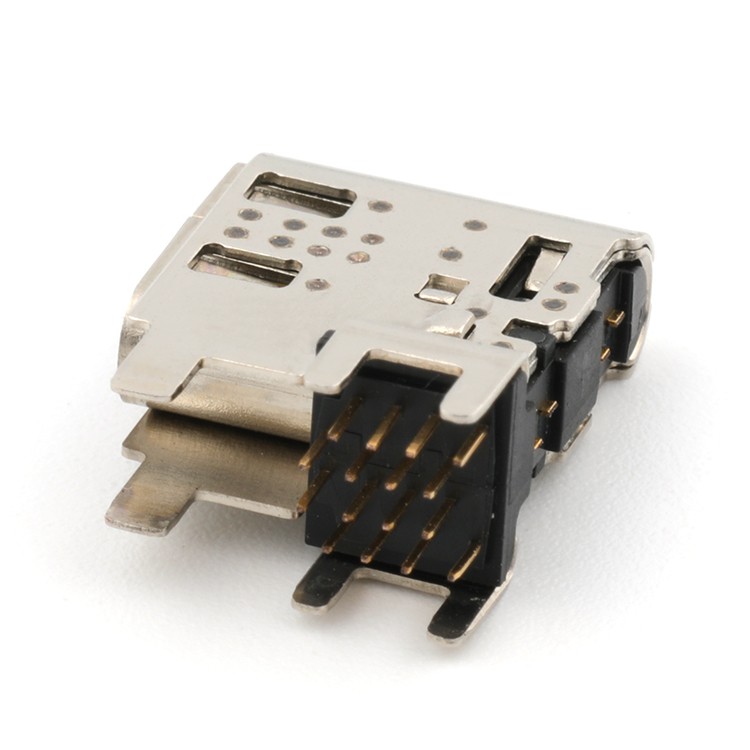 Side Entry 16Pin USB 3.1 Type C Female Receptacle Connector for PCB