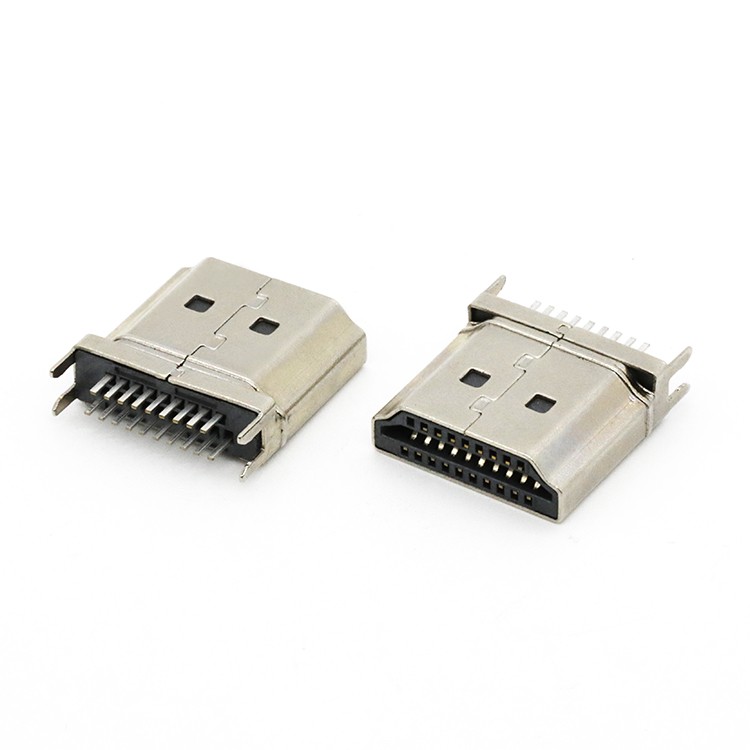 Splint 1.6mm 19P HDMI A Male Plug Connector 