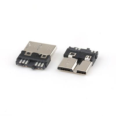 Straddle Mount 10Pin Micro USB 3.0 B Type Male Plug Connector for Soldering