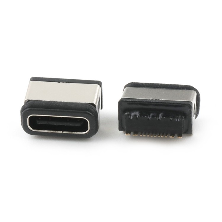 Surface Mount 180Degree IP68 Waterproof USB C Type 16Pin Female Connector