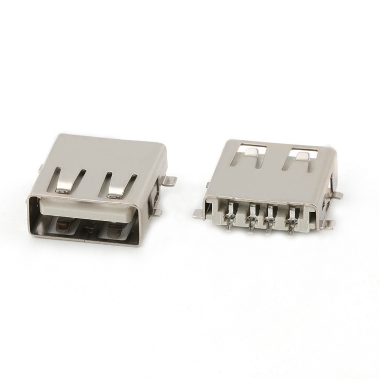 Surface Mount 180Degree USB 2.0 A Type 4Pin Female Socket Connector