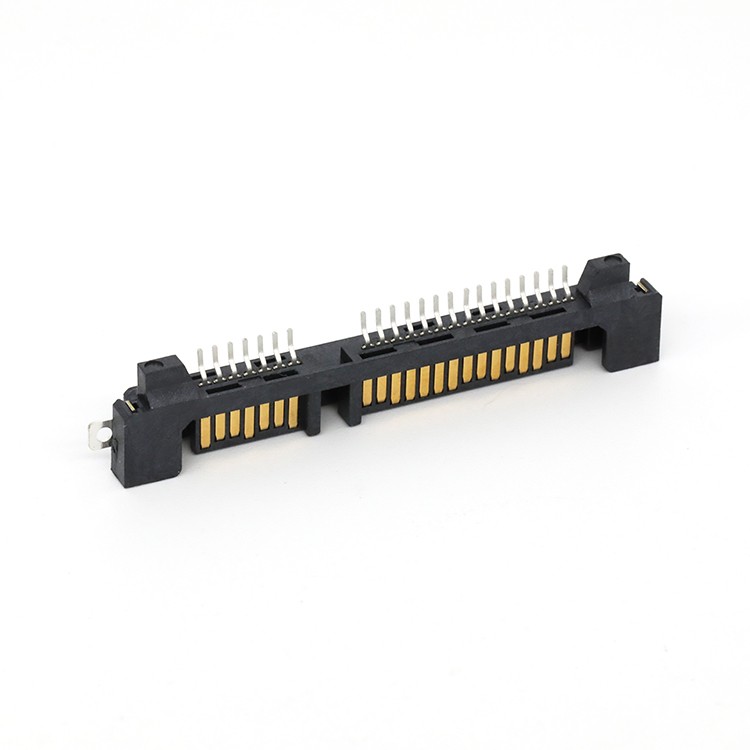 Surface Mount 22P SATA 7+15 Male Solder Connector 180D for PCB