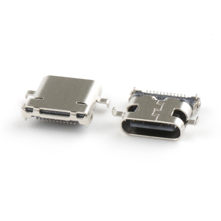 Surface Mount Dip Type USB 3.1 C Female Socket Connector Single Shell Sink USB C Connector