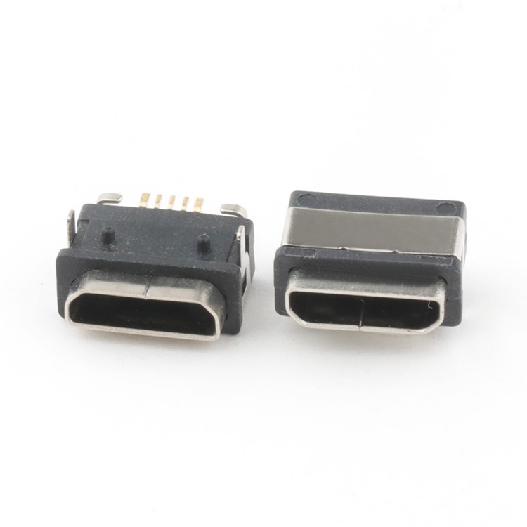 Surface Mount IP68 Waterproof 5Pin Micro USB 2.0 Female B Type Connector
