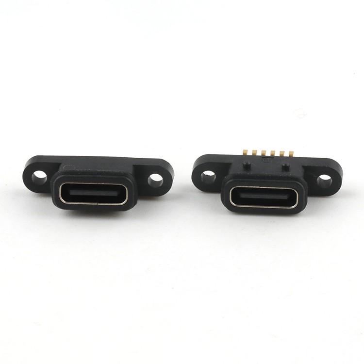 Surface Mount IP68 Waterproof USB C Type Female 6 Position Connector