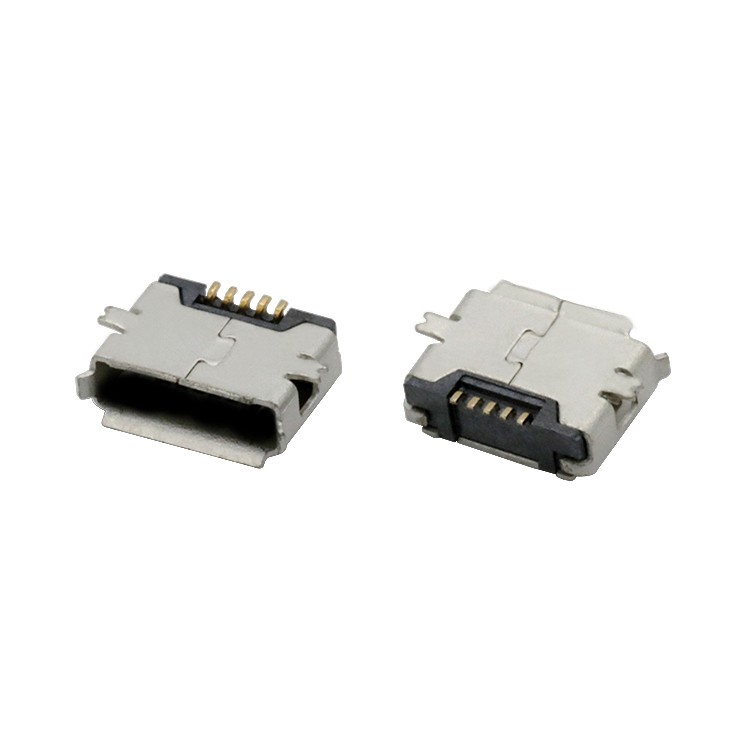 Surface Mount Micro AB Type USB 2.0 Female Socket Connector 5P
