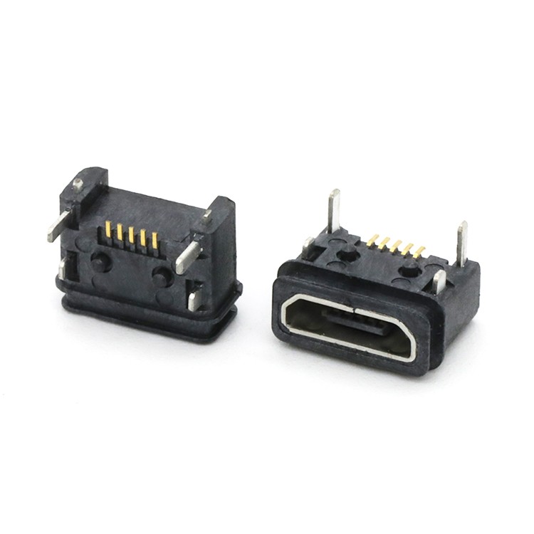 Surface Mount Micro USB 2.0 Waterproof Female Connector 5P for PCB