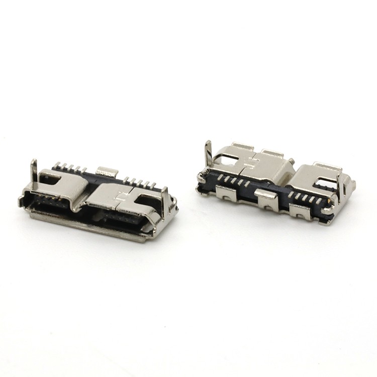 Surface Mount Micro USB 3.0 B Type 10Pin Female Socket Connector for PCB