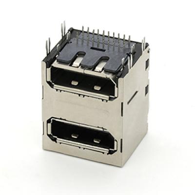 Surface Mount Right Angle 40Pin Dual Port DP Female Conenctor