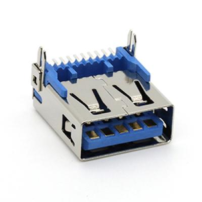 Surface Mount USB 3.0 A Female 9P Receptacle Socket Connector