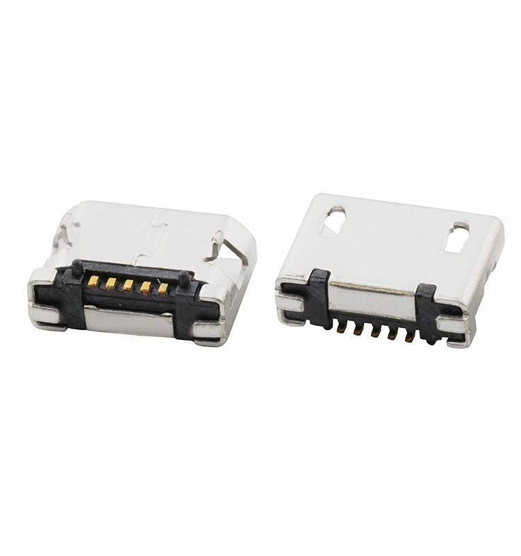 Surface Mount Vertical 5 Pin Micro USB 2.0 B Type Female Receptacle Connector