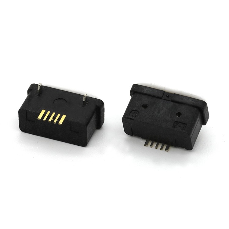 Surface Mount Waterproof Micro USB 5P Female Type B Connector Based On IP66 