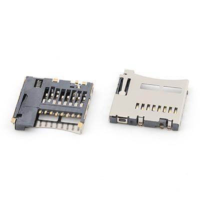 TF Card Connector 8Pin Normal Open Push Type T-Flash Card Connector