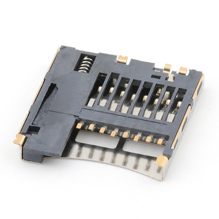 TF Card Connector 8Pin Normal Open Push Type T-Flash Card Connector