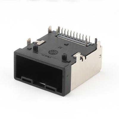 Through Hole 90 Degree High Definition Multimedia Interface 19Pin E Type Female Connector