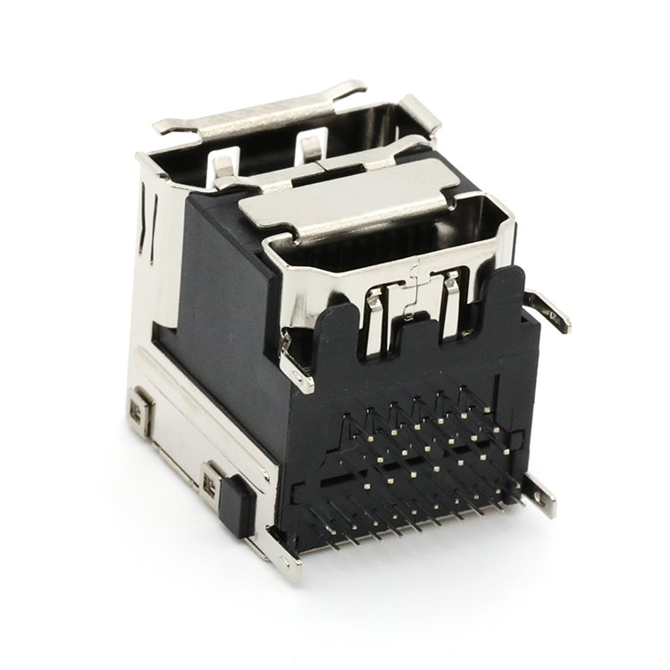 Through Hole DP Female To High Definition Multimedia Interface A Female Connector