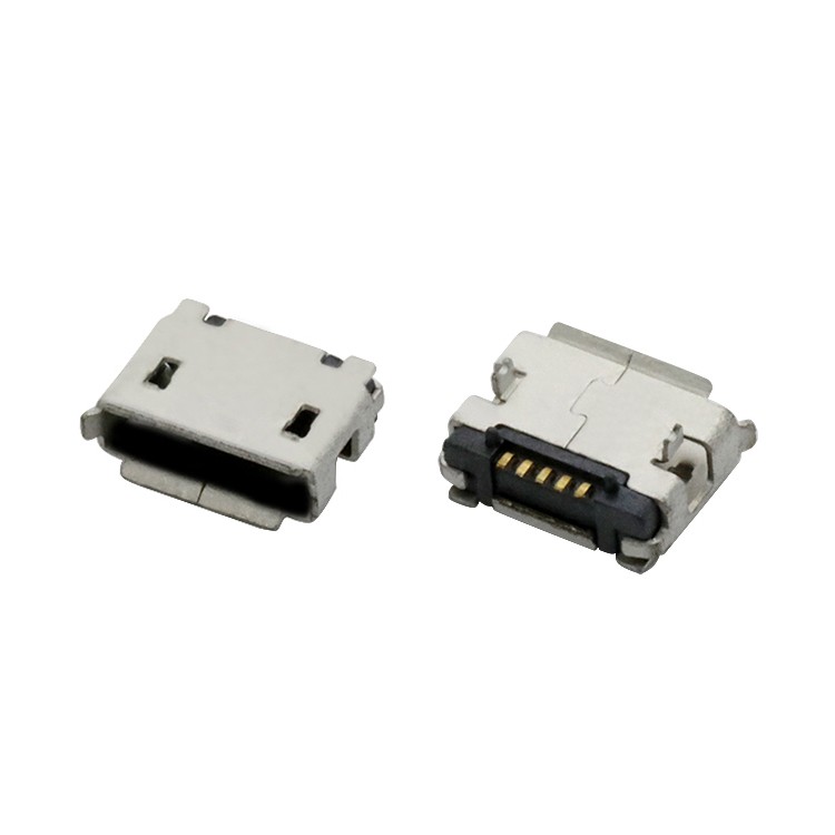 Through Hole Micro USB 2.0 5P Female AB Type Connector For PCB Board