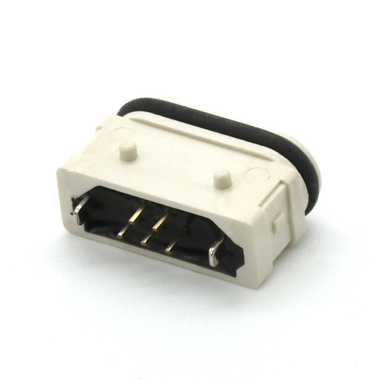 Through Hole Micro USB 2.0 IP67 Waterproof B Type Female Connector 5P DIP  