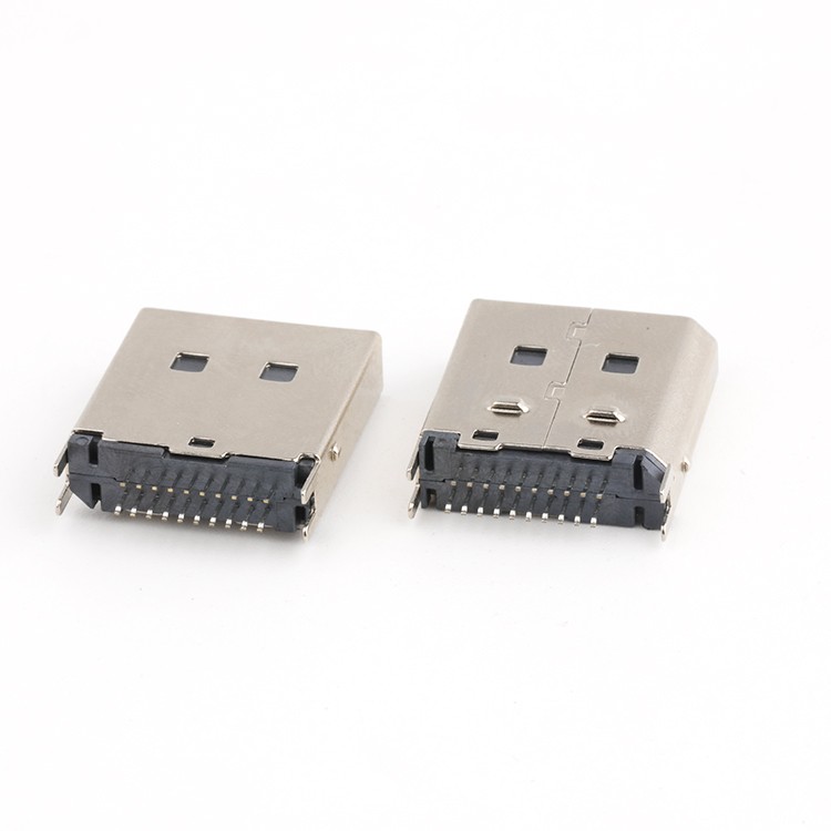 Through Hole Nickel Plated DP 20Pin Male Connector For 1.2MM PCB