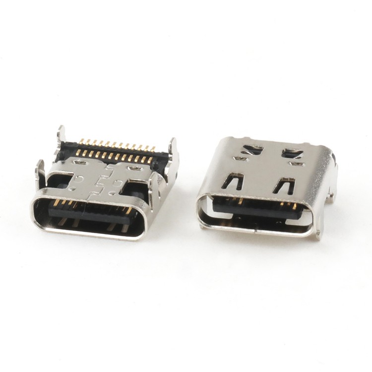 Top Mount 24Pin USB 4.0 C Type Connector L=8.17MM Dual SMT USB Female Connector