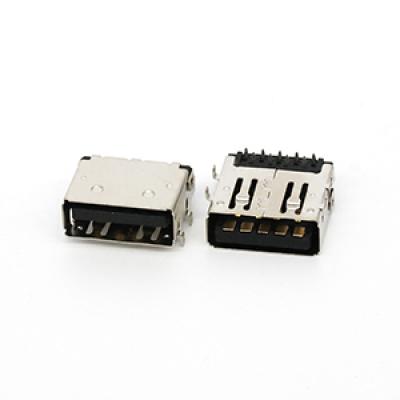 Top Mount 9Pin USB Type A Female Connector  Socket 90Degree
