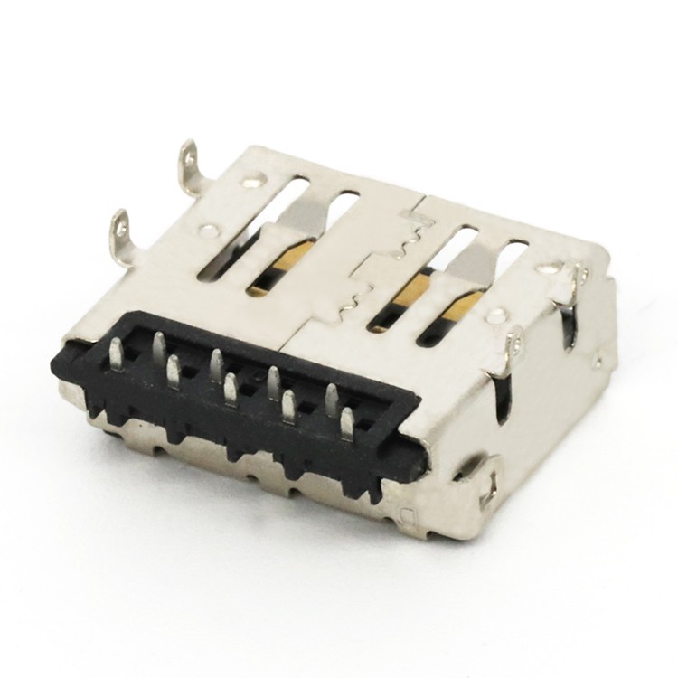 Top Mount 9Pin USB Type A Female Connector  Socket 90Degree