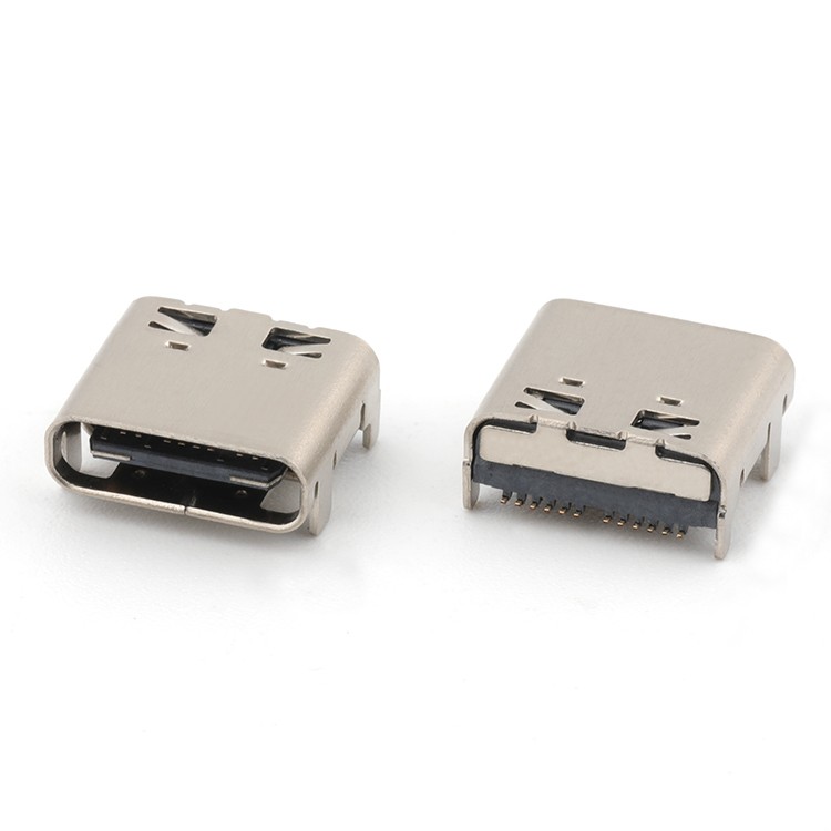 Top Mount Dual SMT 24Pin USB 3.1 C Type Female Socket Connector
