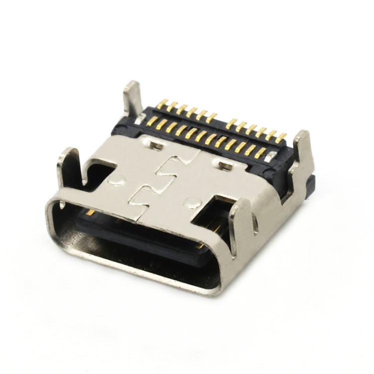 Top-Mount Dual SMT USB 3.1 C Female Socket Receptacle Connector 24Pin for PCB