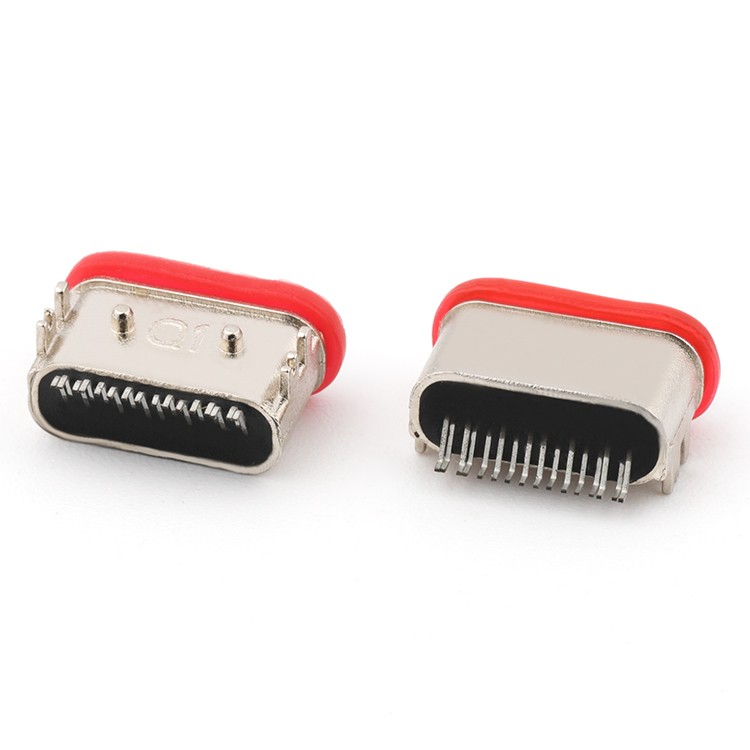 Top Mount L=6.5mm IPX7 Waterproof USB16Pin C Female Connector