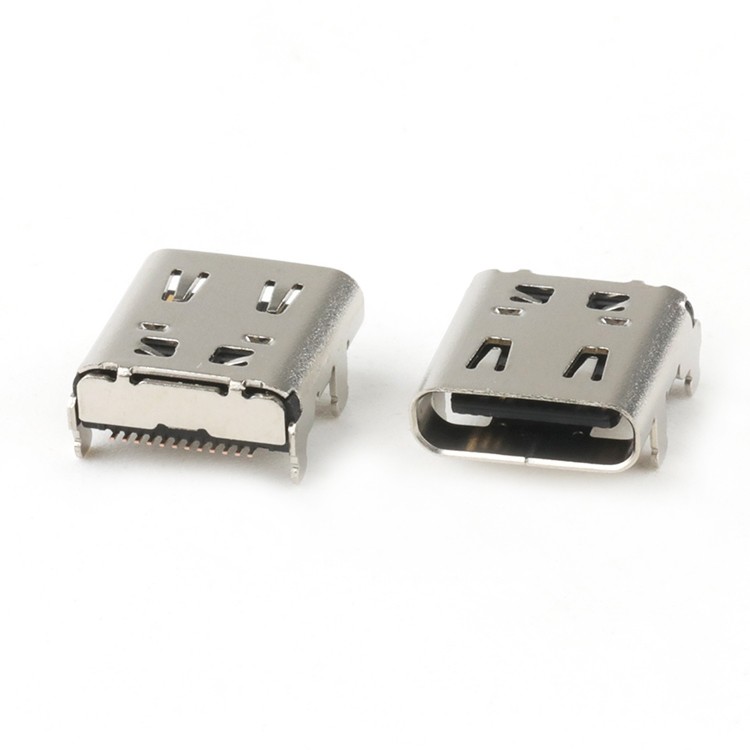 Top Mount L=9.17MM Dual SMT USB 4.0 Type C 24Pin Female Connector