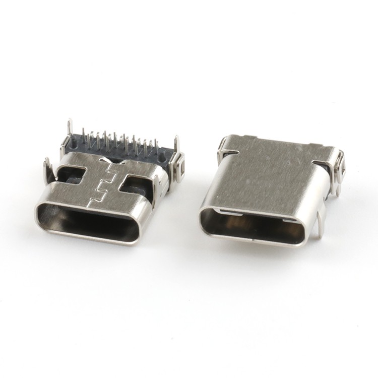 Top Mount USB C Socket Connector 24Pin USB 3.1 C Type Female Connector 