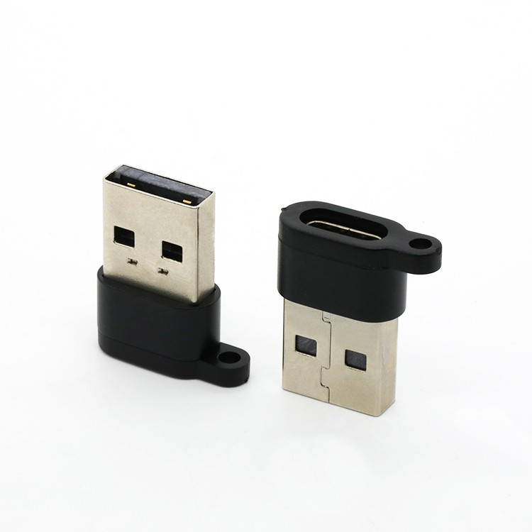 USB 2.0 A Type Male To 180 Degree USB C Type Female Converter Adapter 