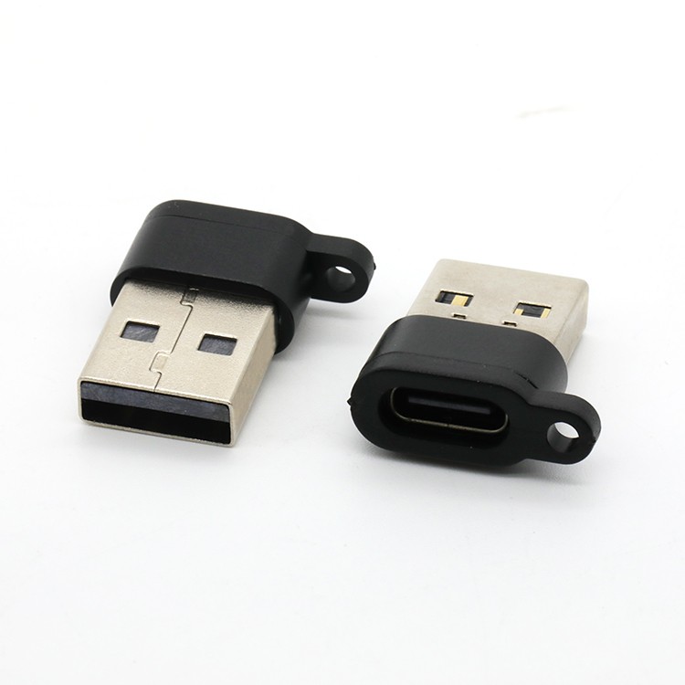 USB 2.0 A Type Male To 180 Degree USB C Type Female Converter Adapter 