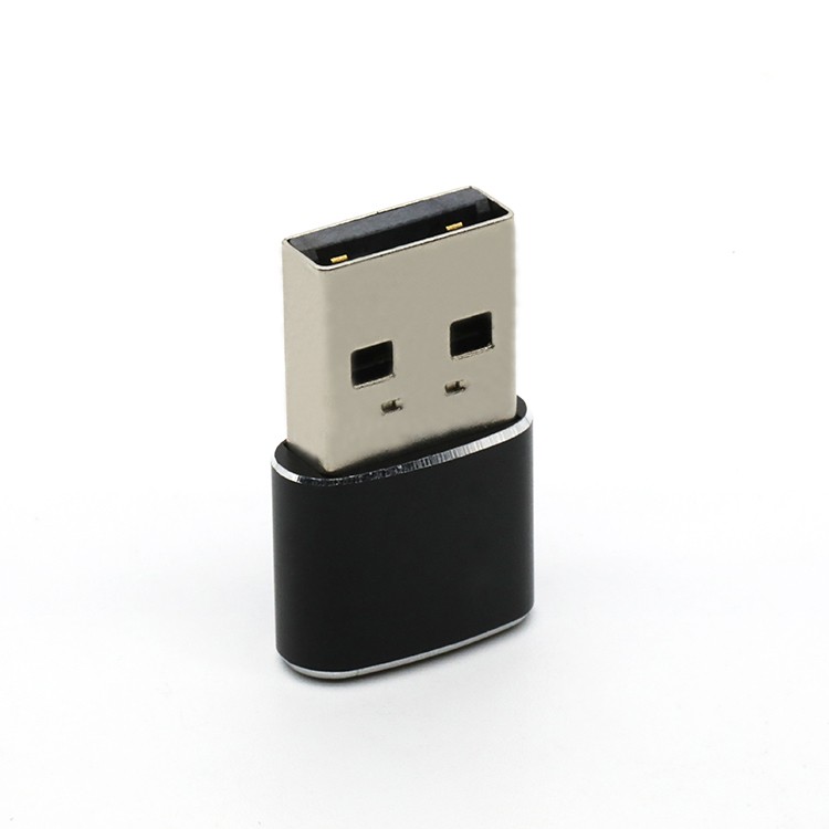 USB 2.0 Type A Male To Type C Female Adapter Aluminium Alloy,L=24MM 