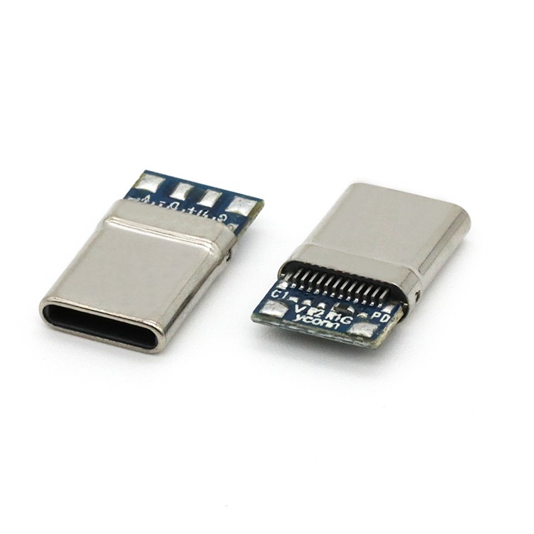 USB 2.0 Type C Male Connector 24P A to C 56Ω