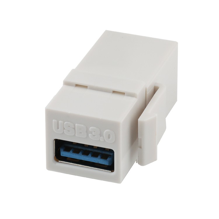 USB 3.0 A Female to USB 3.0 A Female Extension Keystone Jack Adapter