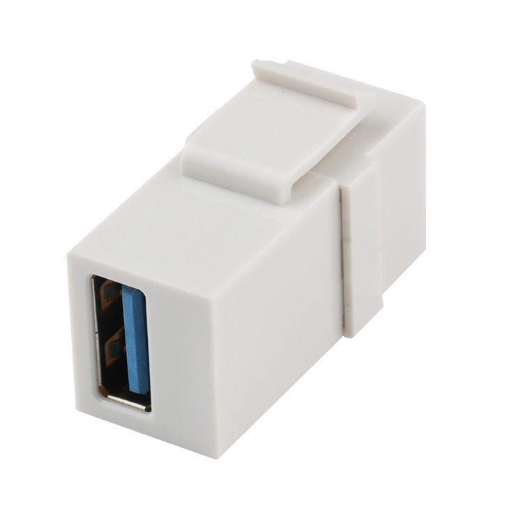 USB 3.0 A Female to USB 3.0 A Female Extension Keystone Jack Adapter