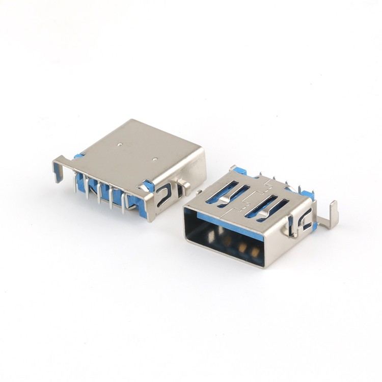 USB 3.0 AF Connector Mid Mount CH0.14mm 9P USB 3.0 Female Socket PCB Connector