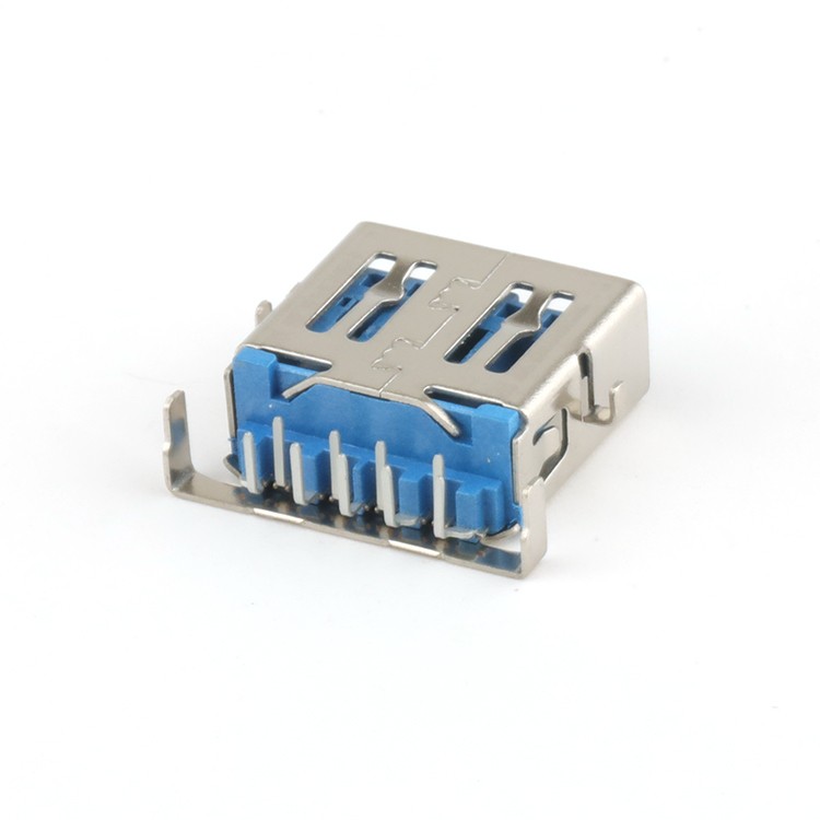 USB 3.0 AF Connector Mid Mount CH0.14mm 9P USB 3.0 Female Socket PCB Connector