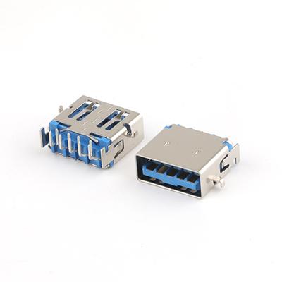 USB 3.0 Connector A Type Female 9P Mid Mount  CH1.05mm USB A Female Connector