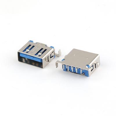 USB 3.0 Female Connector Mid Mount CH0.84mm 9P USB 3.0 A Socket Connector